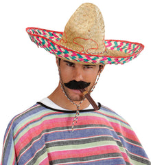 Sombrero Paille Naturelle / Sombrero en Paille Mexicain / La Maison Du Déguisement