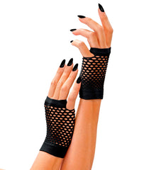 Mitaines En Résille Noir / Gants Résille Noir / Gants En Maille Noir / La Maison Du Déguisement