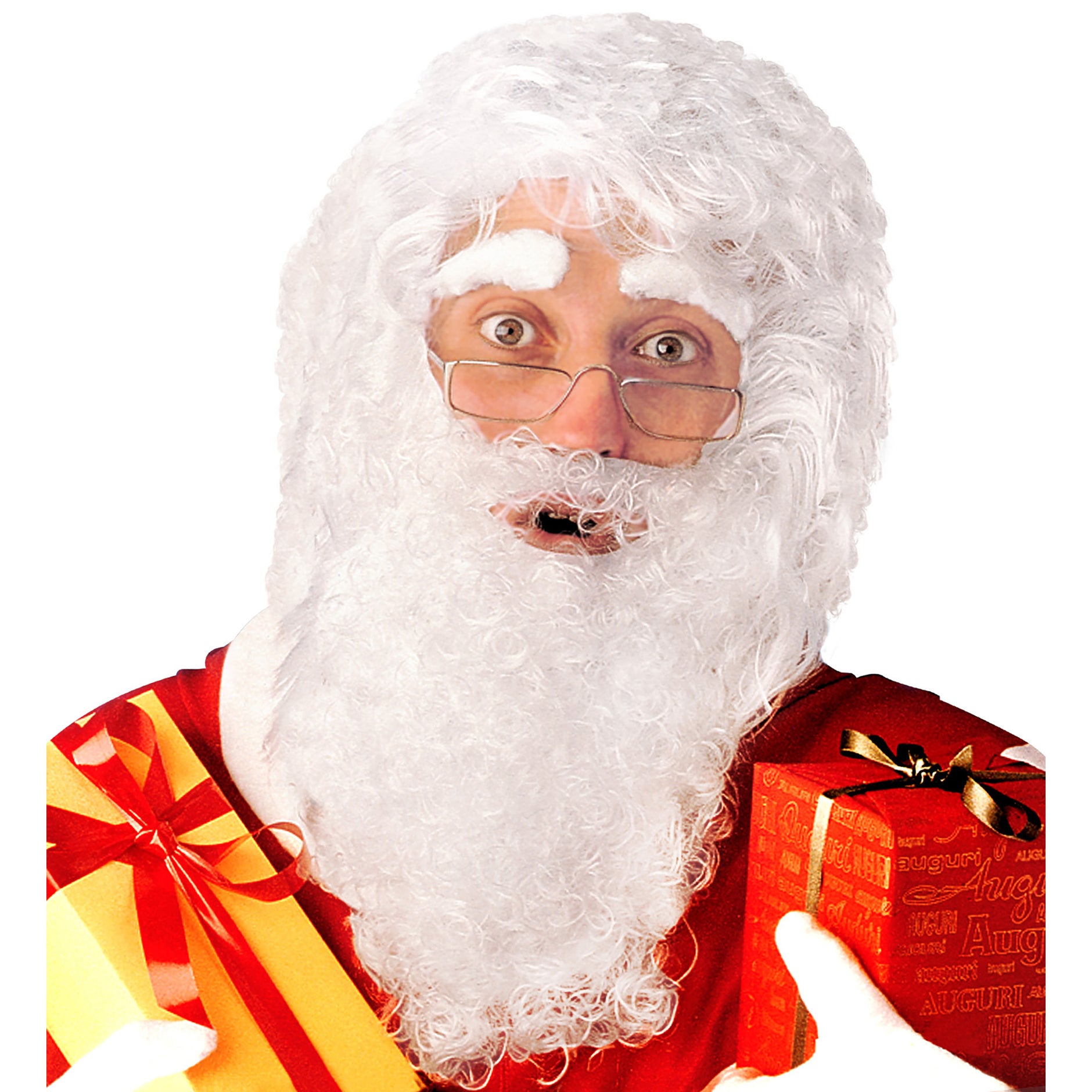 Kit Père Noël Barbe 38 cm Noel Blanc