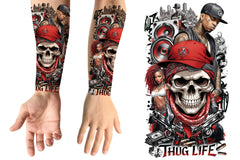 Tatouage Thug Life / Faux Tatouage Punk Rock En Couleur / La Maison Du Déguisement