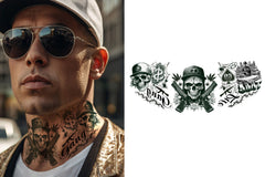 Tatouage Gangsta / Faux Tatouages Gangsta et Thug Life / La Maison Du Déguisement