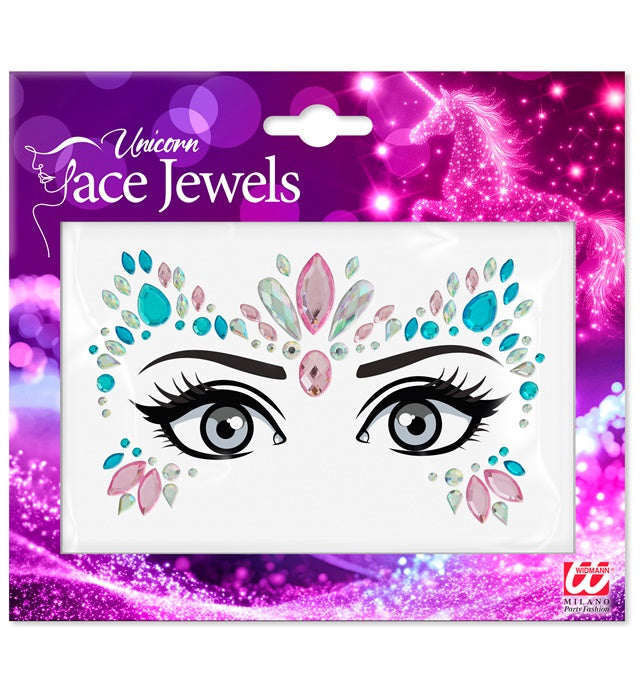 Strass Autocollant Pour Le Visage Licorne / Bijoux Paillettes Autocollantes Licorne / La Maison Du Déguisement