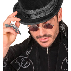 Bague Articulées Punk en Métal Argent Style Gothique Steampunk / Bague Punk Rétro Pour Halloween Anneaux De Doigt Complets / Bague Punk Rétro Pour Halloween Anneaux Argent / La Maison Du Déguisement