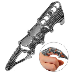 Bague Articulées Punk en Métal Argent Style Gothique Steampunk / Bague Punk Rétro Pour Halloween Anneaux De Doigt Complets / Bague Punk Rétro Pour Halloween Anneaux Argent / La Maison Du Déguisement