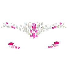 Strass Autocollant Pour Le Visage Charme Rose / Bijoux Paillettes Autocollantes Charm Rose / La Maison Du Déguisement
