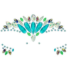Strass Autocollant Pour Le Visage Diamants Sirène / Bijoux Paillettes Autocollantes Mystic Mermaid / La Maison Du Déguisement
