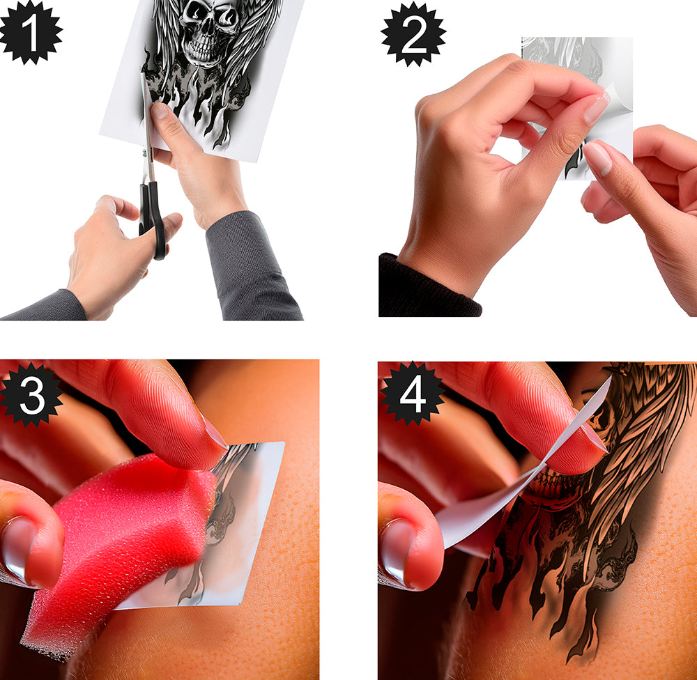 Faux Tatouage Crâne / La Maison Du Déguisement