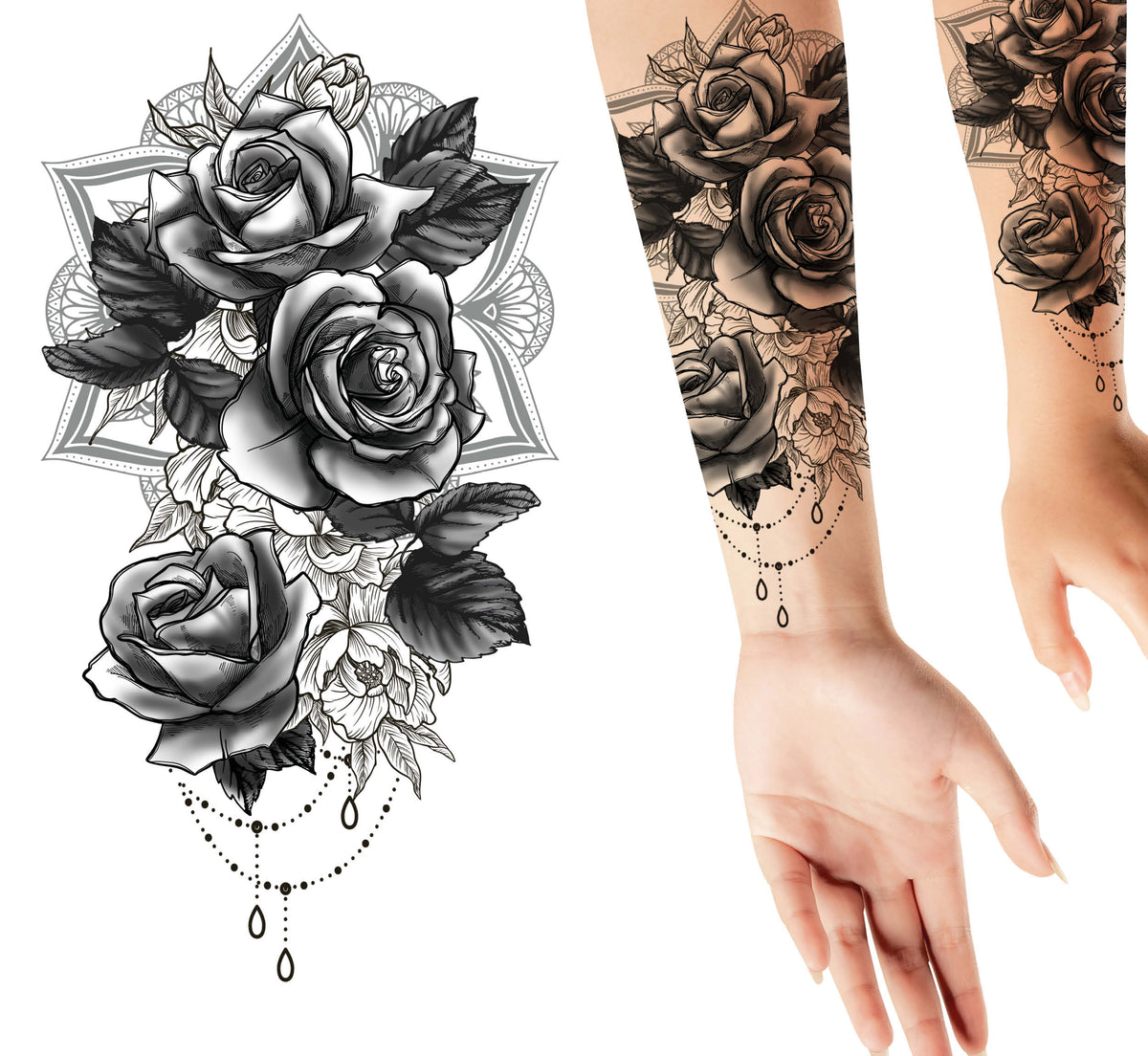 Faux Tatouage Roses / La Maison Du Déguisement