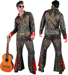 Déguisement Elvis Noir BM Adulte / Costume Roi Du Rock’n’Roll Noir Homme / La Maison Du Déguisement