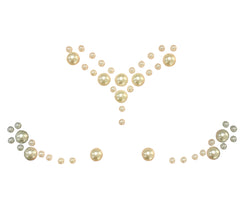 Strass Autocollant Pour Le Visage Perles Blanc / Bijoux Perles Paillettes Autocollantes  / La Maison Du Déguisement