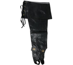 Cache bottes Noir Luxe / Paire De Sur bottes Simili Cuir Noir Luxe / Paire De Couvre-bottes élégants / La Maison du Déguisement