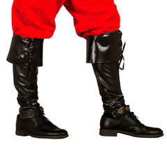 Cache bottes Noir Luxe / Paire De Sur bottes Simili Cuir Noir Luxe / Paire De Couvre-bottes élégants / La Maison du Déguisement