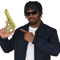 Pistolet Or métal / Pistolet Joker Dorée En Plastique / La Maison Du Déguisement