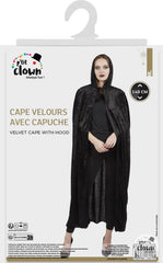 Cape Capuche velours Noir / Cape avec capuche velours noir / La Maison Du Déguisement