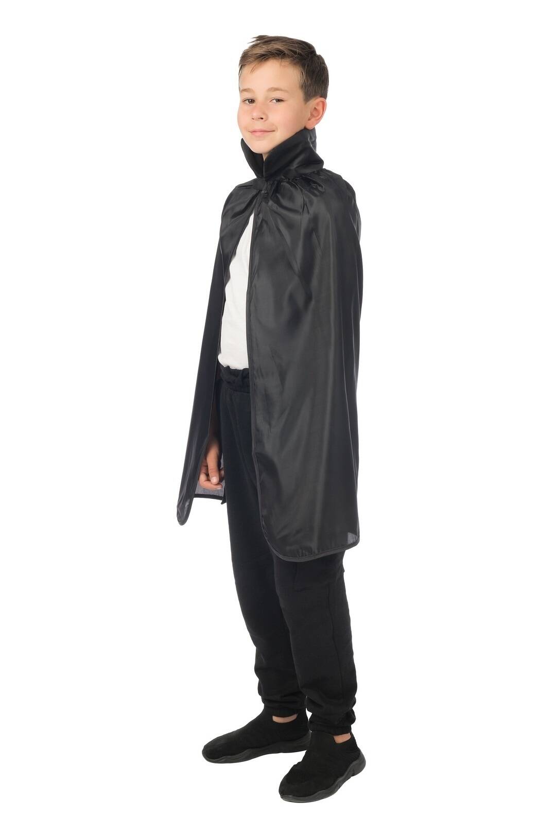 Cape Noir Enfant / Cape Noire avec Col Enfant / La Maison Du déguisement