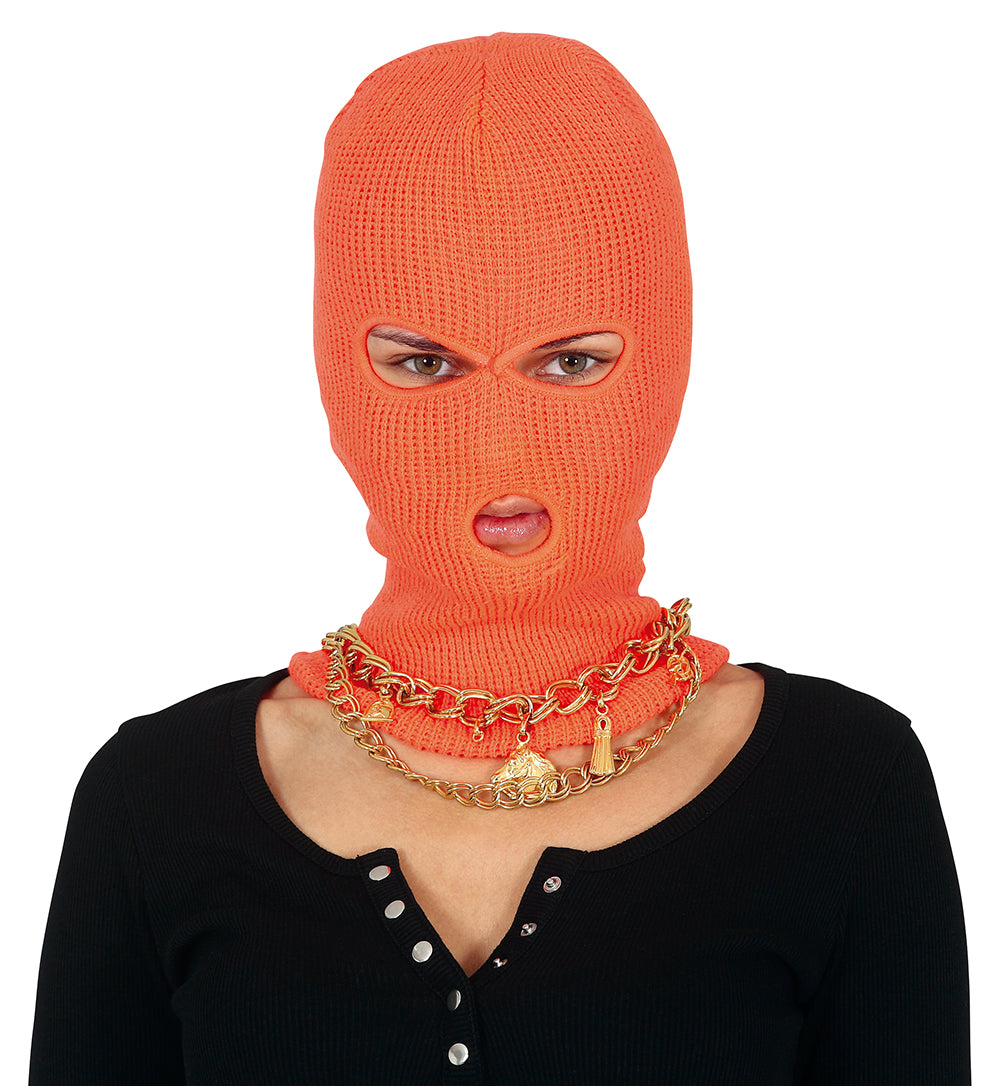 Cagoule néon Orange / Cagoule Fluo Orange / La Maison Du Déguisement