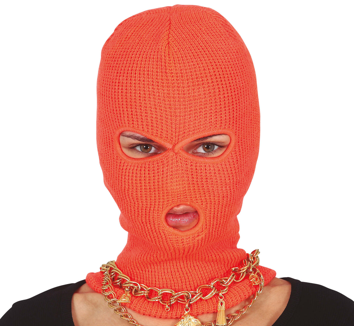 Cagoule néon Orange / Cagoule Fluo Orange / La Maison Du Déguisement