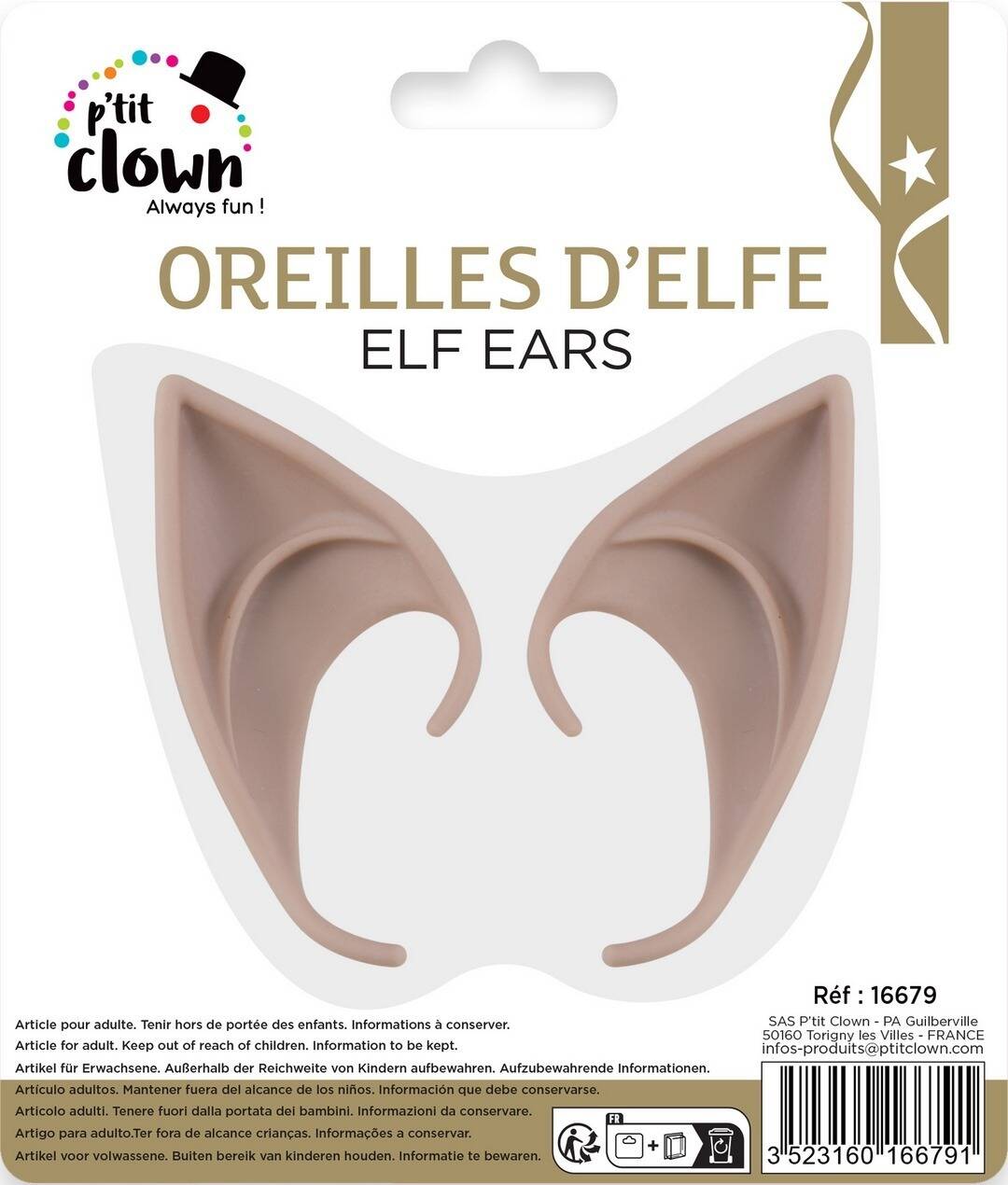 Paires de Oreilles Pointues / Oreilles d’Elfe / La Maison Du Déguisement