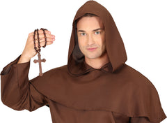 Collier Croix De Moine / Croix Chapelet En Bois / La Maison Du Déguisement