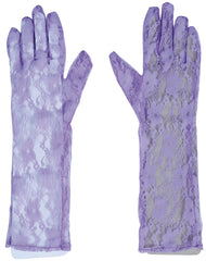 Gants Dentelles Longs Violet / Paire De Gants à dentelle noir Longs Lila / La Maison Du Déguisement