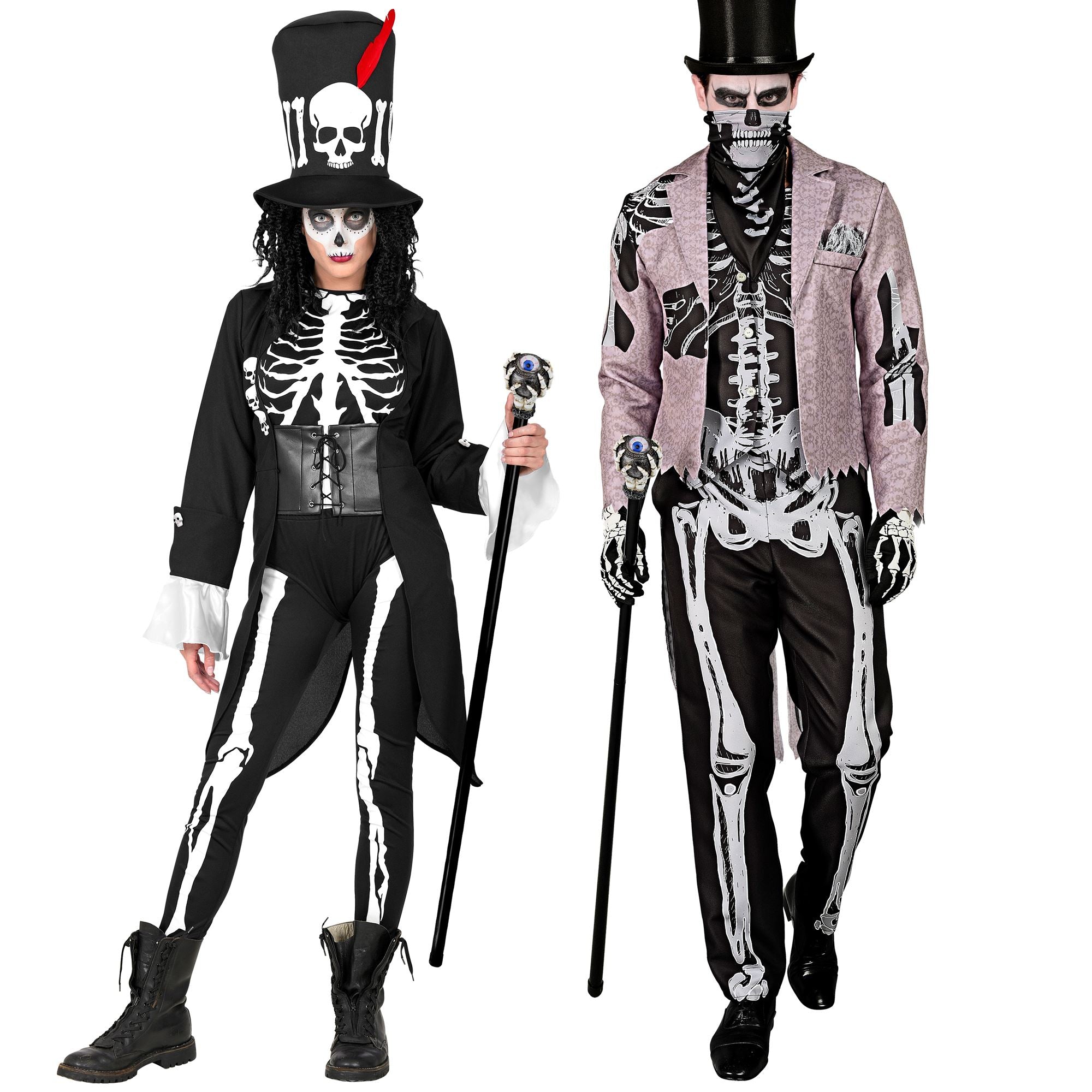 Canne Squelette amovible Avec Oeil Flottant / Canne Magicien halloween / Canne Vampire Horror / La Maison Du Déguisement