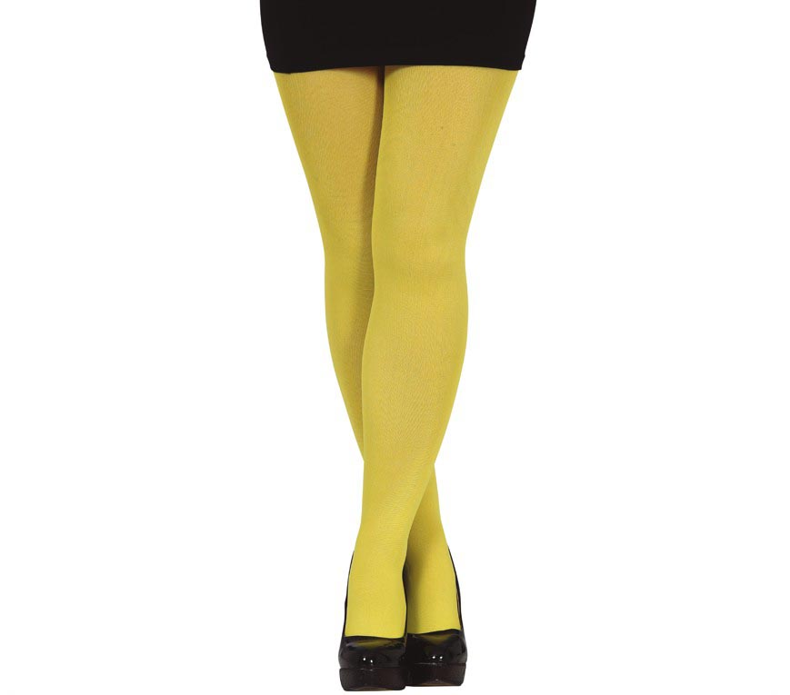 Collant Opaque Jaune / Collant Jaune / La Maison du Deguisement