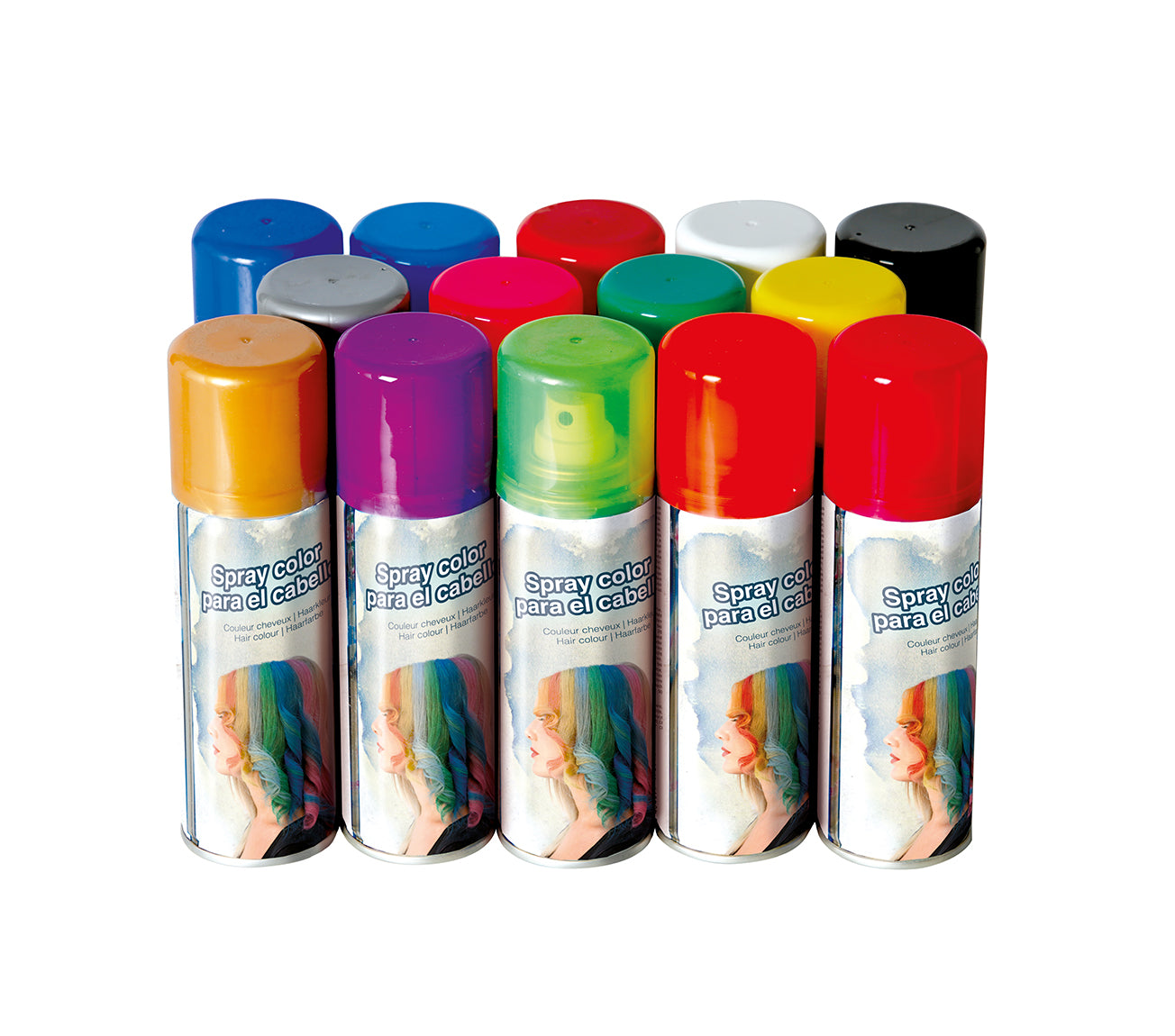 Bombe cheveux couleur rouge / Laque cheveux rouge / Spray laque cheveux rouge / La Maison Du déguisement