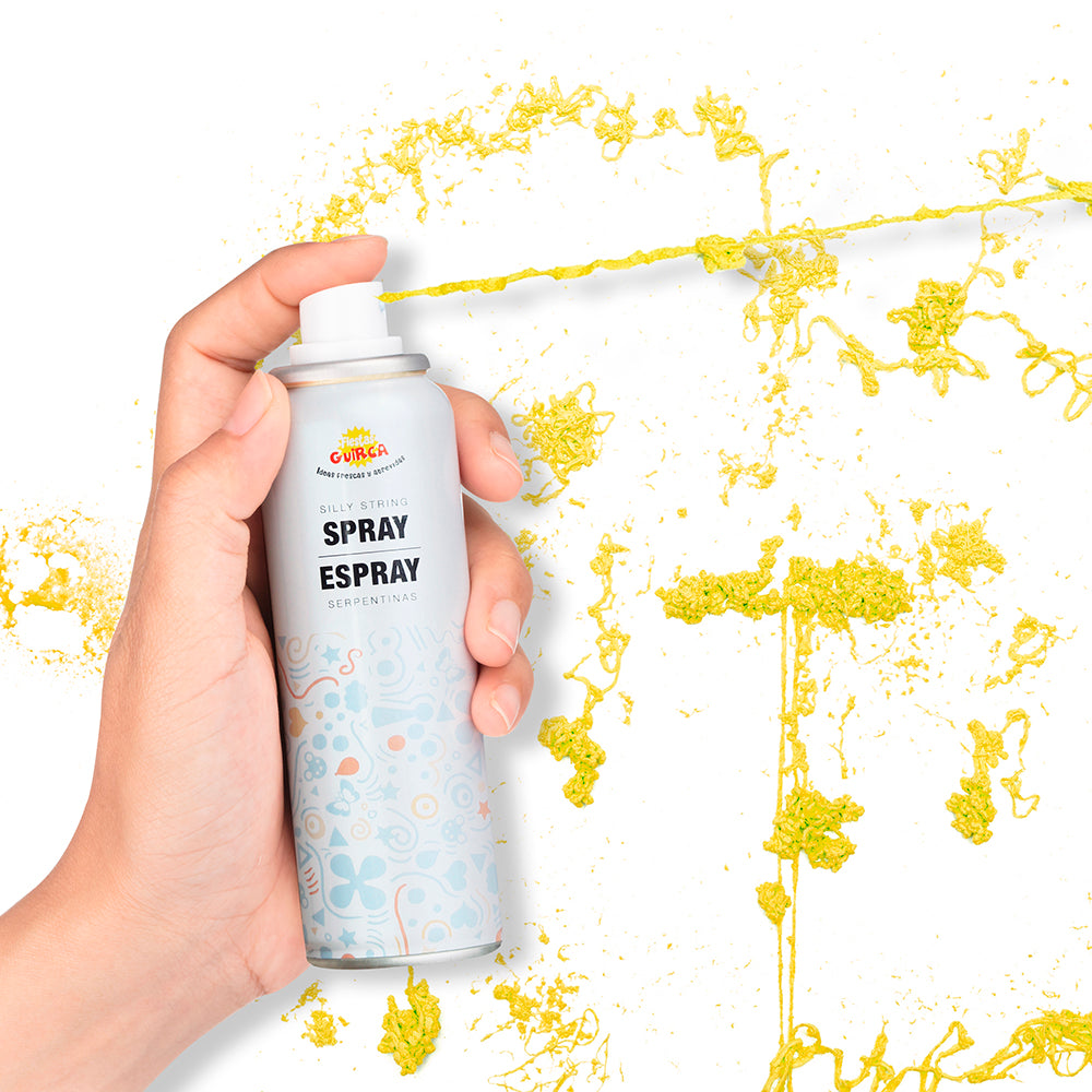 Serpentin de Fil Fou / Bombe de Fils Colorés / Spray Fils Spaghettis / La Maison Du Déguisement