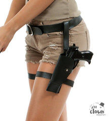 Ceinture Holster Lara Croft / Double holster / Ceinture Aventurier / La Maison Du Déguisement