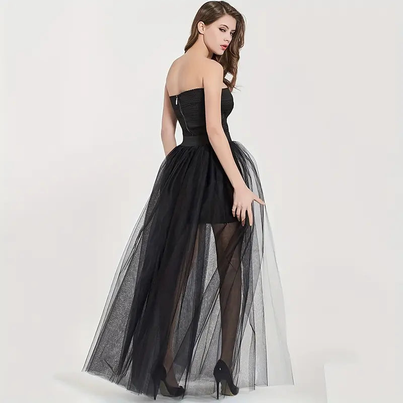 Tutu Femmes élégantes Noir en tulle / Tutu Femmes élégantes résille Noir / La Maison Du Déguisement