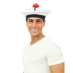 Béret Marin Adulte / Bob Marin blanc / Béret de marin Dennis / La Maison du Déguisement