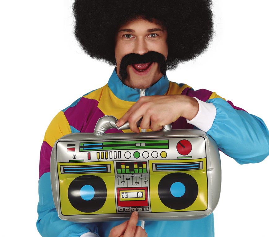 Ghetto Blaster Coloré Gonflable Années 80 / Radio Gonflable / La Maison Du Déguisement