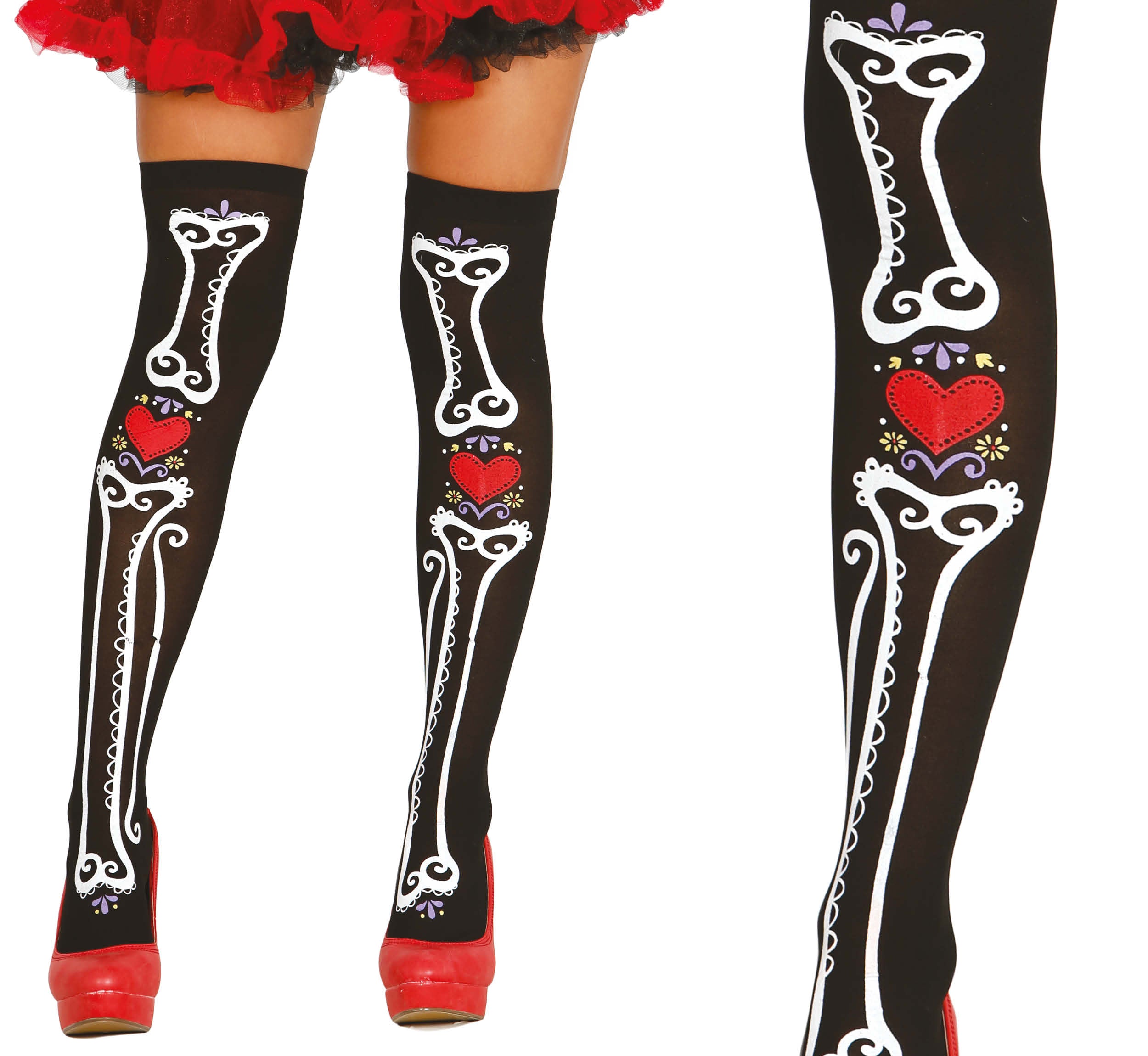 Mi Bas Jour des Morts Mexicain / Chaussettes Squelette / La Maison Du Déguisement