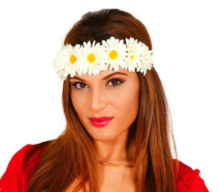 Couronne de Fleurs Blanches / Serre tête Marguerite / Diadème avec fleurs blanches / La Maison Du Déguisementaccessoires degui