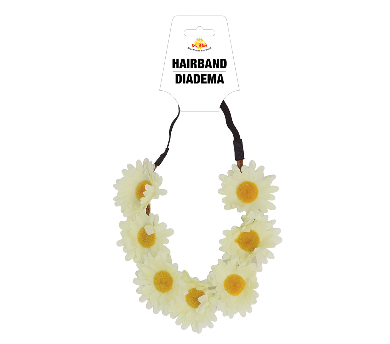 Couronne de Fleurs Blanches / Serre tête Marguerite / Diadème avec fleurs blanches / La Maison Du Déguisementaccessoires degui