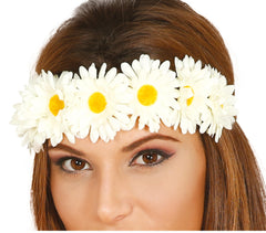 Couronne de Fleurs Blanches / Serre tête Marguerite / Diadème avec fleurs blanches / La Maison Du Déguisementaccessoires degui