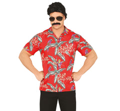 Déguisement Chemise hawaïenne Rouge / Déguisement Chemise Hawaii Rouge / La Maison Du Déguisement