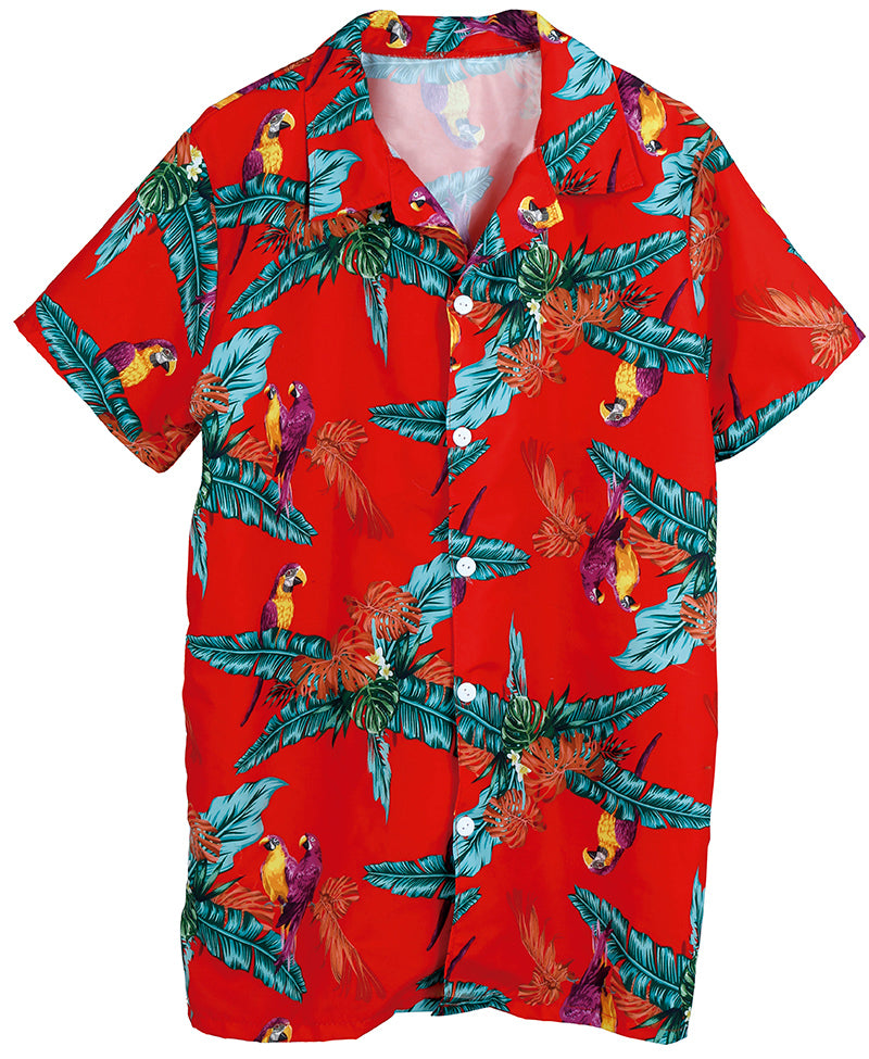 Déguisement Chemise hawaïenne Rouge / Déguisement Chemise Hawaii Rouge / La Maison Du Déguisement