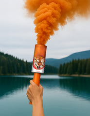 Fumigène à Main Orange / FUMIGENE A MAIN 45 SEC ORANGE / La Maison Du Déguisement