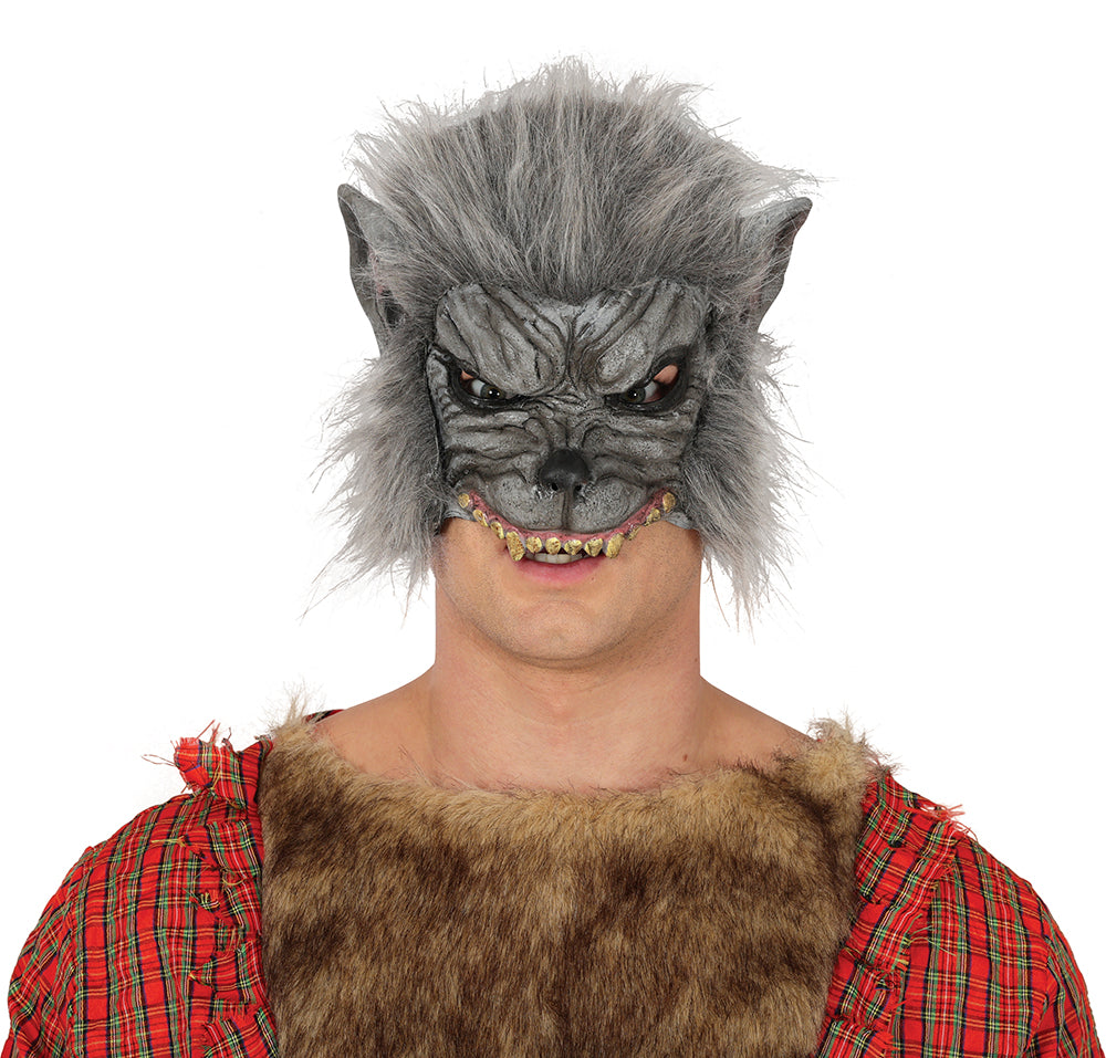 Masque de Loup Garou Vinyle / Demi Masque Loup garou Latex / La Maison Du Déguisement