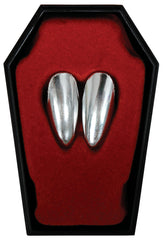 Canines De Vampire Argent Avec Pâte / Canines Dracula Argent / Deux Canines De Vampire à Coller Sur Vos Propres Dent / La Maison Du Déguisement