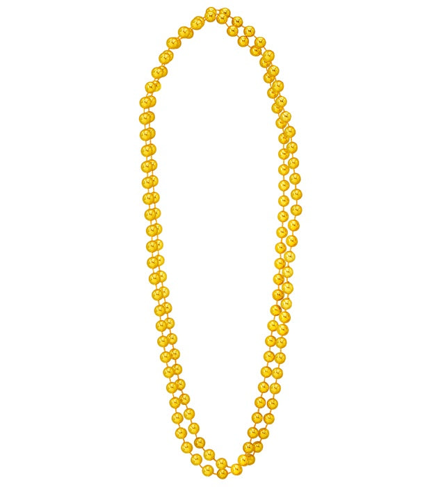 Colliers de Perles Or Lot de Deux / Set de 2 Colliers de Perles Dorée Brillants / La Maison Du Déguisement