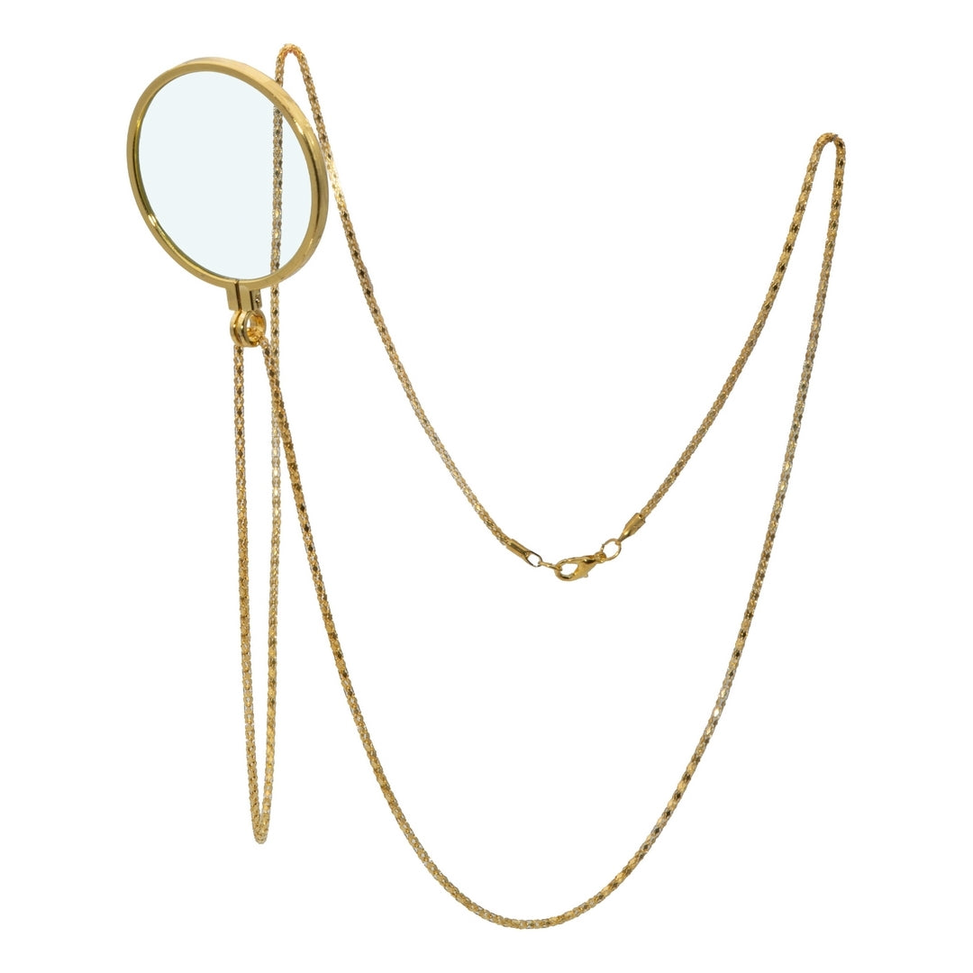 Monocle Doré / Monocle Avec Chaîne En Métal Or / La Maison Du Déguisement