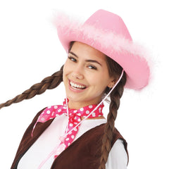 Chapeau Cowboy Rose / Chapeau Cowgirl Rose / La Maison du Déguisement