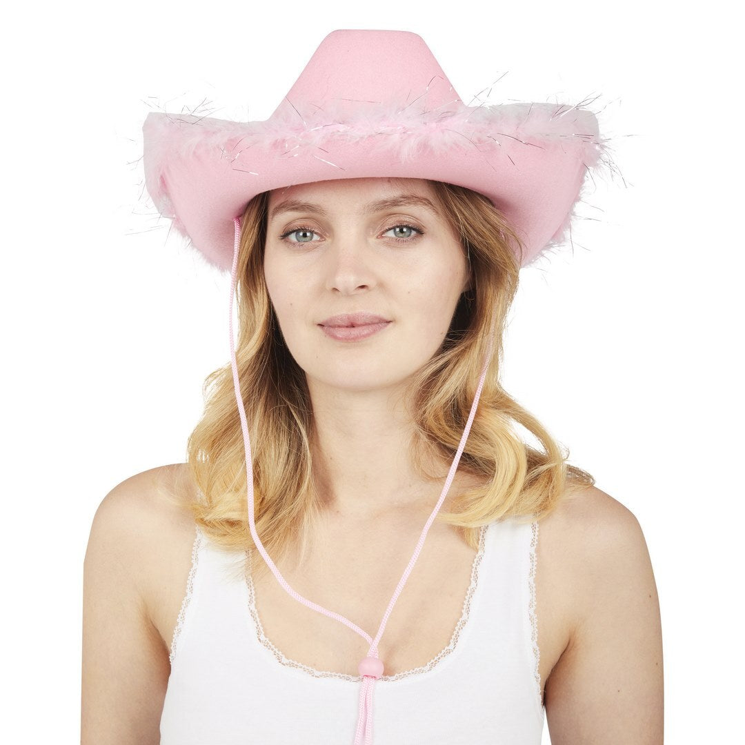 Chapeau Cowboy Rose / Chapeau Cow girl Rose / La Maison du Déguisement