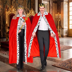 Cape De Roi En Velours Rouge / Manteau Royal Rouge / La Maison Du Déguisement