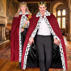 Cape De Reine En Velours Bordeaux Femme / Manteau Royal Bordeaux Adulte / La Maison Du Déguisement