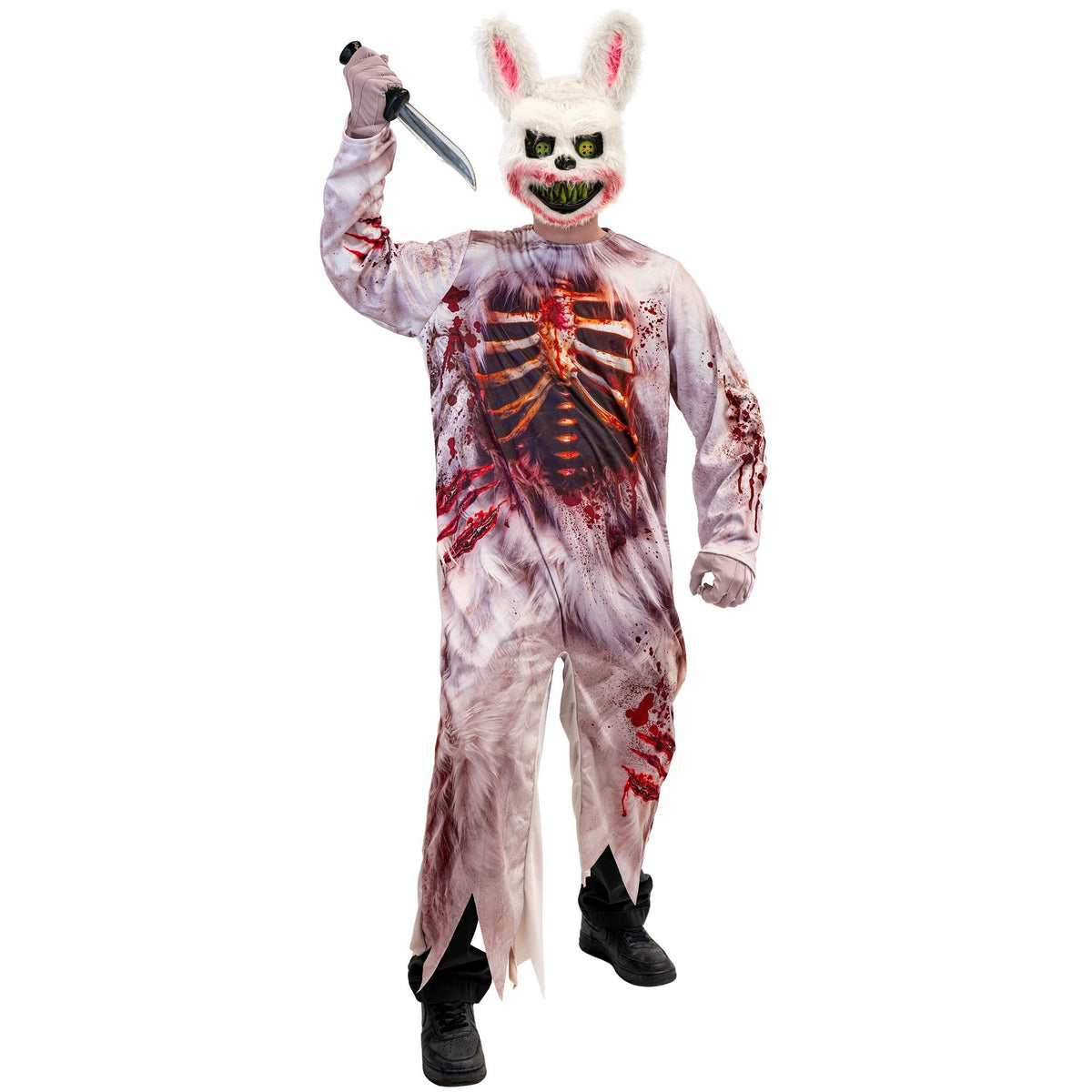 Déguisement Lapin Zombie Adulte / Costume Lapin Tueur Ensanglanté Halloween / La Maison Du Déguisement