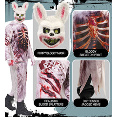 Déguisement Lapin Zombie Adulte / Costume Lapin Tueur Ensanglanté Halloween / La Maison Du Déguisement