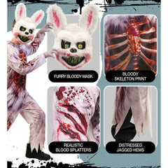 Déguisement Lapin Zombie Enfant / Costume Lapin Tueur Ensanglanté Halloween / La Maison Du Déguisement